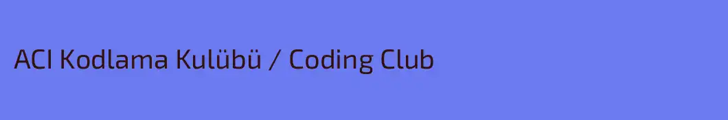 ACI Kodlama Kulübü / Coding Club